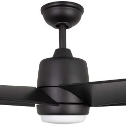 Hampton Bay Mena 54 in. White Color Changing Integrated LED Indoor/Outdoor Matte Black Ceiling Fan with Light Kit and Remote Control -Fans Shop matte black with matte black blades hampton bay ceiling fans with lights 99919 40 1000