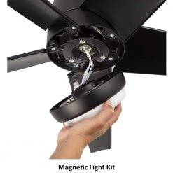 Hampton Bay Mena 54 in. White Color Changing Integrated LED Indoor/Outdoor Matte Black Ceiling Fan with Light Kit and Remote Control -Fans Shop matte black with matte black blades hampton bay ceiling fans with lights 99919 66 1000