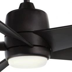 Hampton Bay Mena 54 in. White Color Changing Integrated LED Indoor/Outdoor Matte Black Ceiling Fan with Light Kit and Remote Control -Fans Shop matte black with matte black blades hampton bay ceiling fans with lights 99919 76 1000