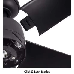 Hampton Bay Mena 54 in. White Color Changing Integrated LED Indoor/Outdoor Matte Black Ceiling Fan with Light Kit and Remote Control -Fans Shop matte black with matte black blades hampton bay ceiling fans with lights 99919 c3 1000