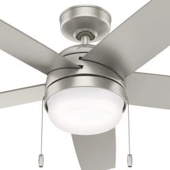 Hunter Stenson 52 in. LED Indoor Matte Nickel Ceiling Fan with Light Kit 9 Hunter Stenson 52 in. LED Indoor Matte Nickel Ceiling Fan with Light Kit -Fans Shop matte nickel hunter ceiling fans with lights 51212 1f 1000