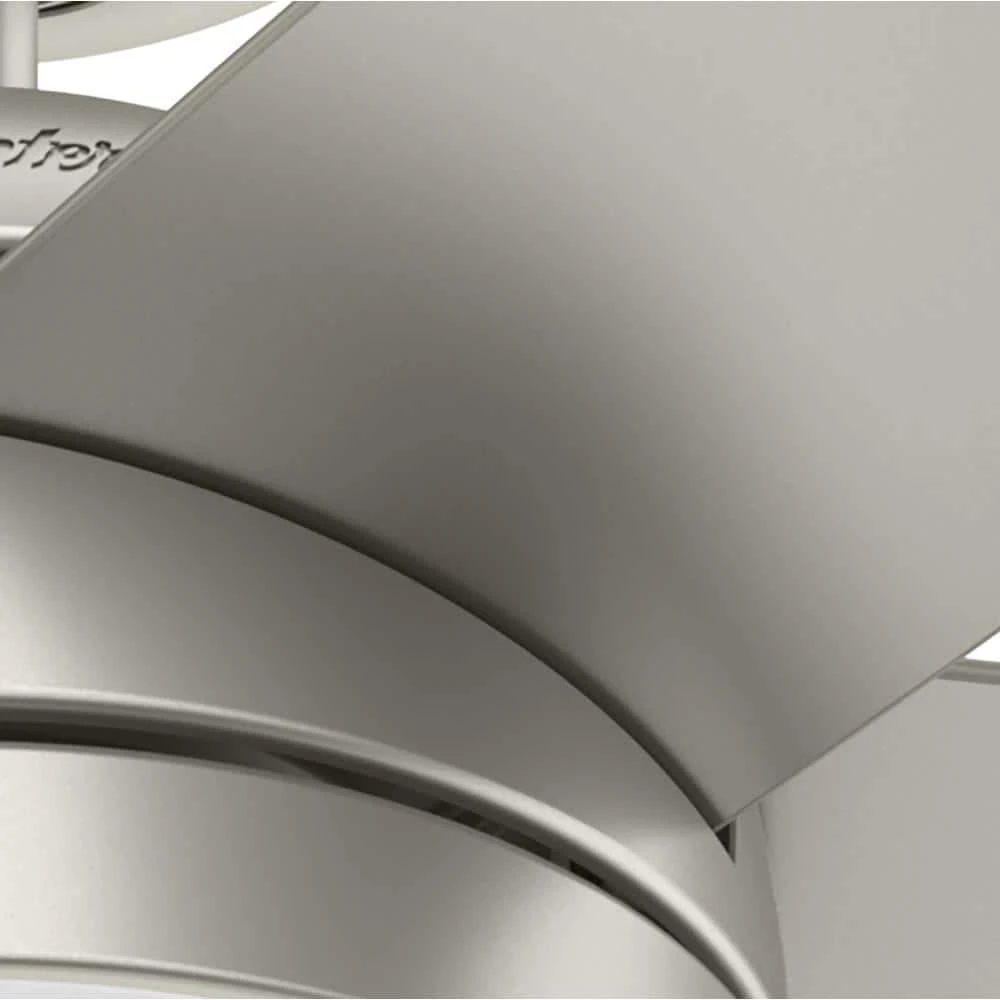 Hunter Stenson 52 in. LED Indoor Matte Nickel Ceiling Fan with Light Kit 3 Hunter Stenson 52 in. LED Indoor Matte Nickel Ceiling Fan with Light Kit - Image 3