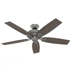 Hunter Crown Canyon 52 in. LED Indoor Matte Nickel Ceiling Fan with Light Kit -Fans Shop matte nickel hunter ceiling fans with lights 53403 44 1000