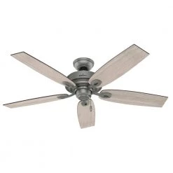 Hunter Crown Canyon 52 in. LED Indoor Matte Nickel Ceiling Fan with Light Kit -Fans Shop matte nickel hunter ceiling fans with lights 53403 77 1000