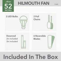 Hunter Hilmouth 52 in. Indoor Matte Silver Ceiling Fan with Light -Fans Shop matte silver hunter ceiling fans with lights 51426 66 1000