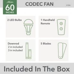 Hunter Codec 60 in. Indoor Matte Silver Smart Ceiling Fan with Remote and Light Kit -Fans Shop matte silver hunter ceiling fans with lights 51556 c3 1000