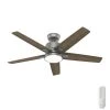 Hunter Acela 52 in. Integrated LED Indoor Matte Silver Ceiling Fan with Remote