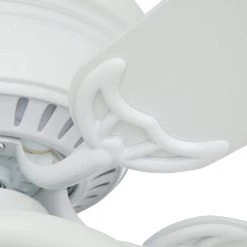 Unbranded Hugger 44 in. LED Matte White Ceiling Fan -Fans Shop matte white ceiling fans with lights al383cp mwh 31 1000