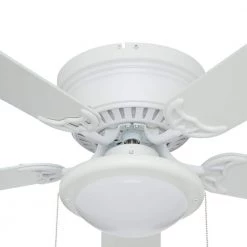 Unbranded Hugger 44 in. LED Matte White Ceiling Fan -Fans Shop matte white ceiling fans with lights al383cp mwh 44 1000