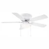Unbranded Hugger 44 in. LED Matte White Ceiling Fan