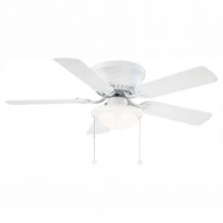 Unbranded Hugger 44 in. LED Matte White Ceiling Fan