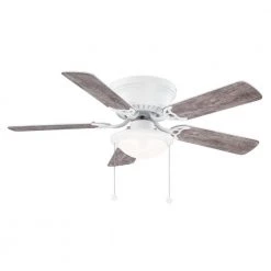 Unbranded Hugger 44 in. LED Matte White Ceiling Fan -Fans Shop matte white ceiling fans with lights al383cp mwh 76 1000