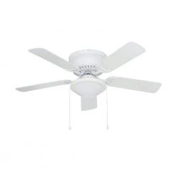 Unbranded Hugger 44 in. LED Matte White Ceiling Fan -Fans Shop matte white ceiling fans with lights al383cp mwh fa 1000