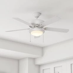 Unbranded Trice 44 in. LED Matte White Ceiling Fan -Fans Shop matte white ceiling fans with lights yg269ap mwh 4f 1000