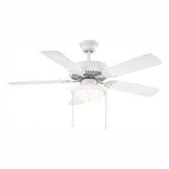 Unbranded Trice 44 in. LED Matte White Ceiling Fan