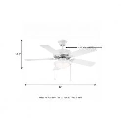 Unbranded Trice 44 in. LED Matte White Ceiling Fan -Fans Shop matte white ceiling fans with lights yg269ap mwh a0 1000
