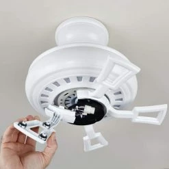 Hampton Bay North Pond 52 in. Indoor/Outdoor LED Matte White Ceiling Fan with Light Kit, Reversible Motor and Reversible Blades -Fans Shop matte white hampton bay ceiling fans with lights 59216 4f 1000
