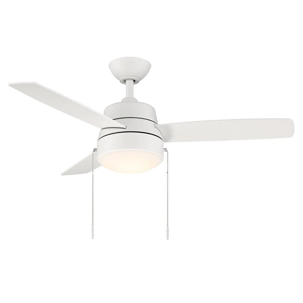 Hampton Bay Caprice 44 in. Integrated LED Indoor Matte White Ceiling Fan with Light Kit 1 Hampton Bay Caprice 44 in. Integrated LED Indoor Matte White Ceiling Fan with Light Kit