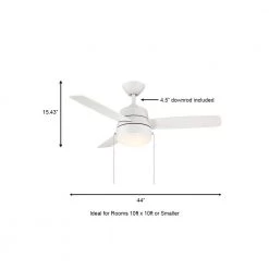 Hampton Bay Caprice 44 in. Integrated LED Indoor Matte White Ceiling Fan with Light Kit 8 Hampton Bay Caprice 44 in. Integrated LED Indoor Matte White Ceiling Fan with Light Kit -Fans Shop matte white hampton bay ceiling fans with lights sw19151p mwh a0 1000
