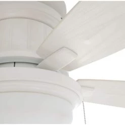 Hampton Bay Roanoke 48 in. LED Indoor/Outdoor Matte White Ceiling Fan with Light Kit -Fans Shop matte white hampton bay ceiling fans with lights yg216 mwh 1d 1000