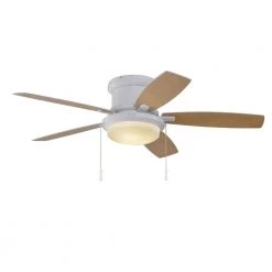 Hampton Bay Roanoke 48 in. LED Indoor/Outdoor Matte White Ceiling Fan with Light Kit -Fans Shop matte white hampton bay ceiling fans with lights yg216 mwh 31 1000