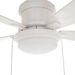 Hampton Bay Roanoke 48 in. LED Indoor/Outdoor Matte White Ceiling Fan with Light Kit -Fans Shop matte white hampton bay ceiling fans with lights yg216 mwh 44 1000