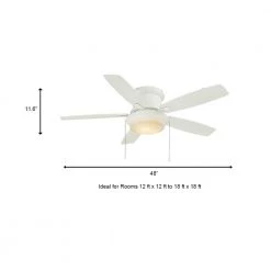 Hampton Bay Roanoke 48 in. LED Indoor/Outdoor Matte White Ceiling Fan with Light Kit -Fans Shop matte white hampton bay ceiling fans with lights yg216 mwh a0 1000