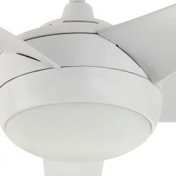 Home Decorators Collection Windward IV 52 in. Indoor LED Matte White Ceiling Fan with Dimmable Light Kit, Remote Control and Reversible Motor -Fans Shop matte white home decorators collection ceiling fans with lights 26662 c3 1000