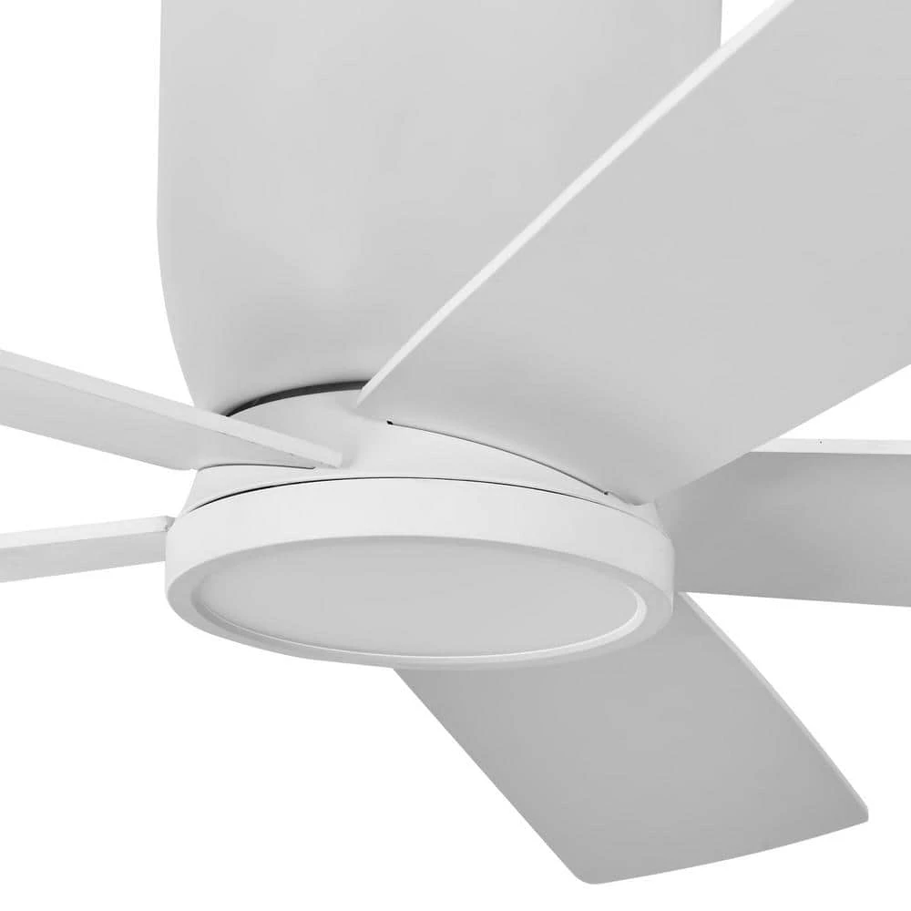 Home Decorators Collection Britton 52 in. Integrated LED Indoor Matte White Ceiling Fan with Light Kit and Remote Control 3 Home Decorators Collection Britton 52 in. Integrated LED Indoor Matte White Ceiling Fan with Light Kit and Remote Control - Image 3
