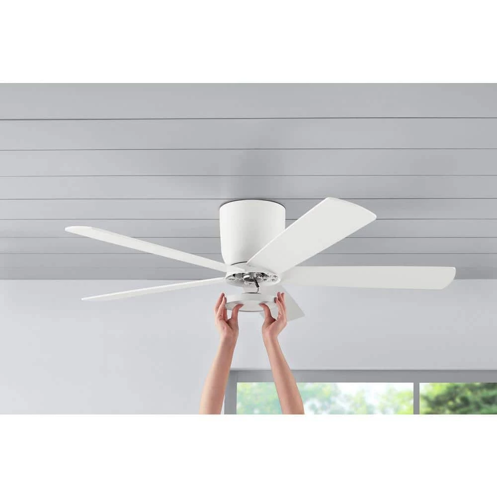 Home Decorators Collection Britton 52 in. Integrated LED Indoor Matte White Ceiling Fan with Light Kit and Remote Control 8 Home Decorators Collection Britton 52 in. Integrated LED Indoor Matte White Ceiling Fan with Light Kit and Remote Control - Image 8