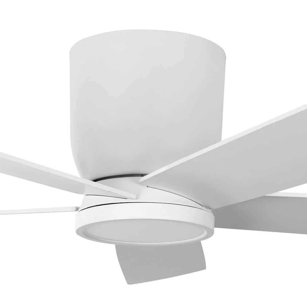 Home Decorators Collection Britton 52 in. Integrated LED Indoor Matte White Ceiling Fan with Light Kit and Remote Control 6 Home Decorators Collection Britton 52 in. Integrated LED Indoor Matte White Ceiling Fan with Light Kit and Remote Control - Image 6