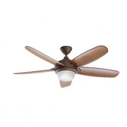 Home Decorators Collection Breezemore 56 in. Indoor LED Mediterranean Bronze Ceiling Fan with Light Kit, Downrod, DC Motor and Remote Control -Fans Shop mediterranean bronze home decorators collection ceiling fans with lights 51556 77 1000