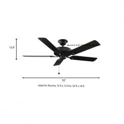Hampton Bay Farmington 52 in. Indoor Natural Iron Ceiling Fan -Fans Shop natural iron ceiling fans without lights 32764 a0 1000
