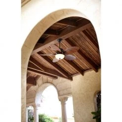 Home Decorators Collection Palm Cove 52 in. Indoor/Outdoor LED Natural Iron Ceiling Fan with Light Kit, Downrod and Reversible Motor -Fans Shop natural iron home decorators collection ceiling fans with lights 51422 66 1000
