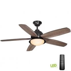 Home Decorators Collection Ackerly 52 in. Indoor/Outdoor Integrated LED Natural Iron Damp Rated Ceiling Fan with Light Kit and Remote Control -Fans Shop natural iron home decorators collection ceiling fans with lights 56014 1d 1000