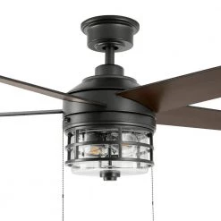 Home Decorators Collection Colbridge 52 in. LED Indoor/Outdoor Natural Iron Ceiling Fan with Light -Fans Shop natural iron home decorators collection ceiling fans with lights ak127 ni 77 1000