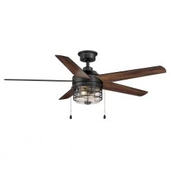 Home Decorators Collection Colbridge 52 in. LED Indoor/Outdoor Natural Iron Ceiling Fan with Light -Fans Shop natural iron home decorators collection ceiling fans with lights ak127 ni c3 1000