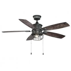 Home Decorators Collection Aldenshire 52 in. LED Indoor/Outdoor Natural Iron Ceiling Fan with Light Kit -Fans Shop natural iron home decorators collection ceiling fans with lights yg726 ni 31 1000