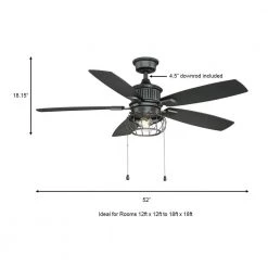 Home Decorators Collection Aldenshire 52 in. LED Indoor/Outdoor Natural Iron Ceiling Fan with Light Kit -Fans Shop natural iron home decorators collection ceiling fans with lights yg726 ni 40 1000