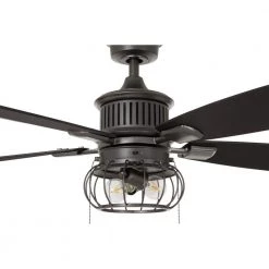 Home Decorators Collection Aldenshire 52 in. LED Indoor/Outdoor Natural Iron Ceiling Fan with Light Kit -Fans Shop natural iron home decorators collection ceiling fans with lights yg726 ni 77 1000