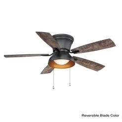Home Decorators Collection Banneret 52 in. LED Natural Iron Ceiling Fan with Light -Fans Shop natural iron home decorators collection ceiling fans with lights yg730 ni c3 1000