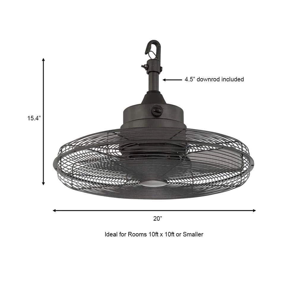 Home Decorators Collection Calthorpe 20 in. Portable Natural Iron Ceiling Fan 7 Home Decorators Collection Calthorpe 20 in. Portable Natural Iron Ceiling Fan - Image 7