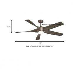 Home Decorators Collection Sky Parlor 56 in. Integrated LED Indoor Burnished Nickel Ceiling Fan with Light -Fans Shop nickel home decorators collection ceiling fans with lights 34613 40 1000