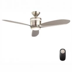 Home Decorators Collection Federigo 48 in. Integrated LED Indoor Nickel Ceiling Fan with Light Kit and Remote Control