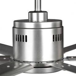 Hubbell Lighting Hubbell Industrial 96 in. Six-Blade Indoor/Outdoor Nickel Dual Mount Ceiling Fan with Wall Control -Fans Shop nickel hubbell lighting ceiling fans without lights p250018 152 c3 1000