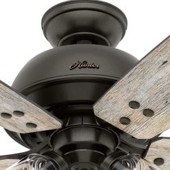 Hunter Deermont 52 in. LED Indoor Noble Bronze Ceiling Fan with Light and Remote Control -Fans Shop noble bronze hunter ceiling fans with lights 50499 77 1000