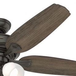 Hunter Channing II 52 in. LED Indoor Noble Bronze Ceiling Fan with Light Kit -Fans Shop noble bronze hunter ceiling fans with lights 50508 1f 1000