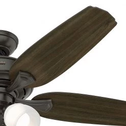 Hunter Channing II 52 in. LED Indoor Noble Bronze Ceiling Fan with Light Kit -Fans Shop noble bronze hunter ceiling fans with lights 50508 4f 1000