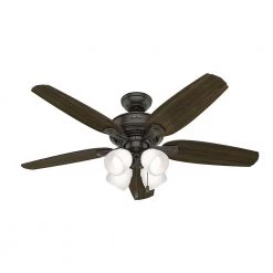 Hunter Channing II 52 in. LED Indoor Noble Bronze Ceiling Fan with Light Kit