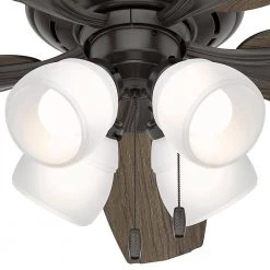 Hunter Channing II 52 in. LED Indoor Noble Bronze Ceiling Fan with Light Kit -Fans Shop noble bronze hunter ceiling fans with lights 50508 66 1000